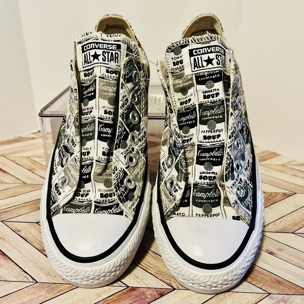 Converse Andy Warhol Sneakers M 4.5 W 6.5 Pop Art Edition Campbell Soup Black - Picture 1 of 9